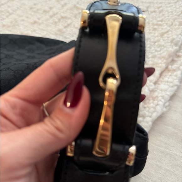 GUCCI HOBO BAG - BLACK MONOGRAM **VERY GOOD CONDITION** - Picture 2 of 10